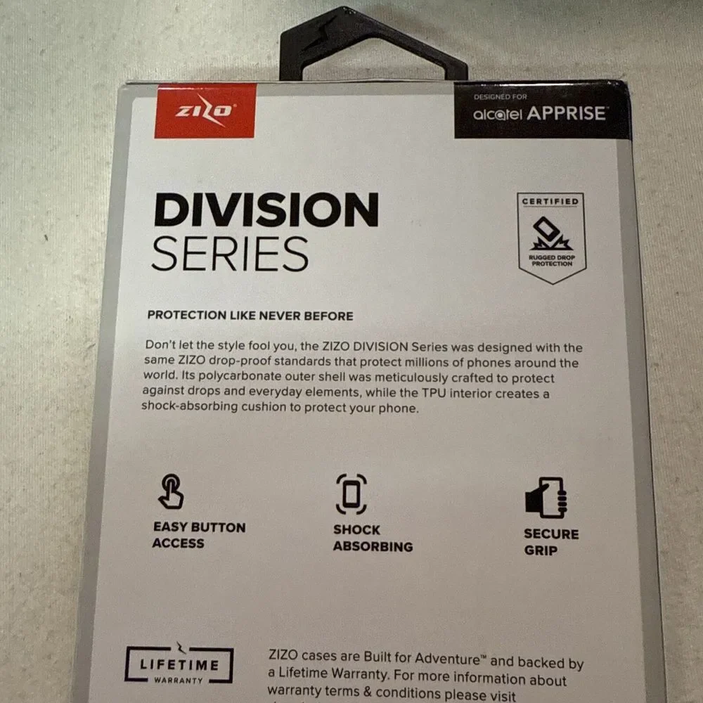 Alcatel Apprise ZIZO Case Division Series‎ Cover Black Brand New